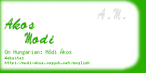 akos modi business card